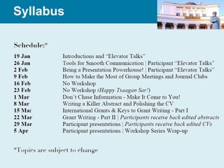 Syllabus
 