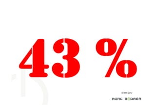 43 %
   © ISFE 2012
 