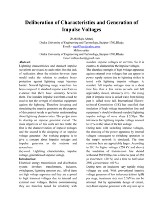 Lightning Characteristics and Impulse Voltage. | PDF