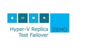 Hyper-V Replica DEMO
Test Failover

 
