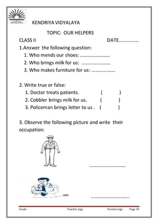 class ii evs worksheets