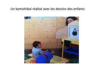 Un kamishibaï réalisé avec les dessins des enfants
 