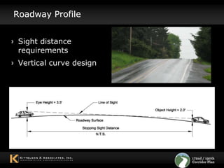 Roadway ProfileSight distance requirementsVertical curve design