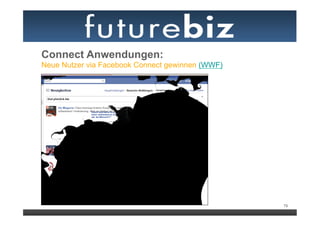 Connect Anwendungen:
Neue Nutzer via Facebook Connect gewinnen (WWF)




                                                  79
 