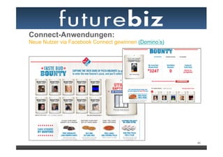 Connect-Anwendungen:
Neue Nutzer via Facebook Connect gewinnen (Domino s)




                                                       80
 