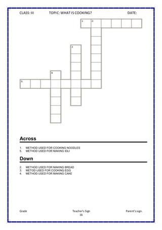 Class Iii Evs Worksheets Docx