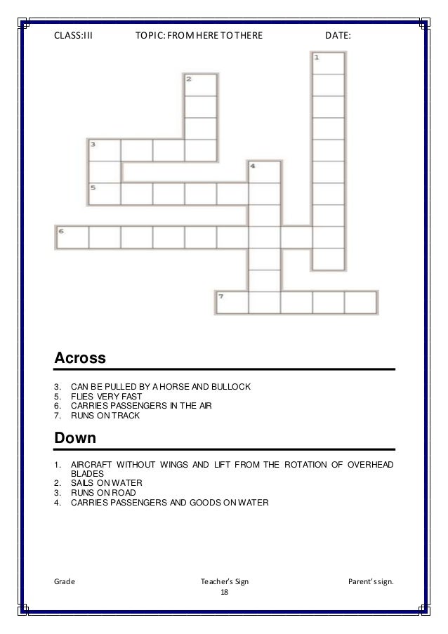 class iii evs worksheets
