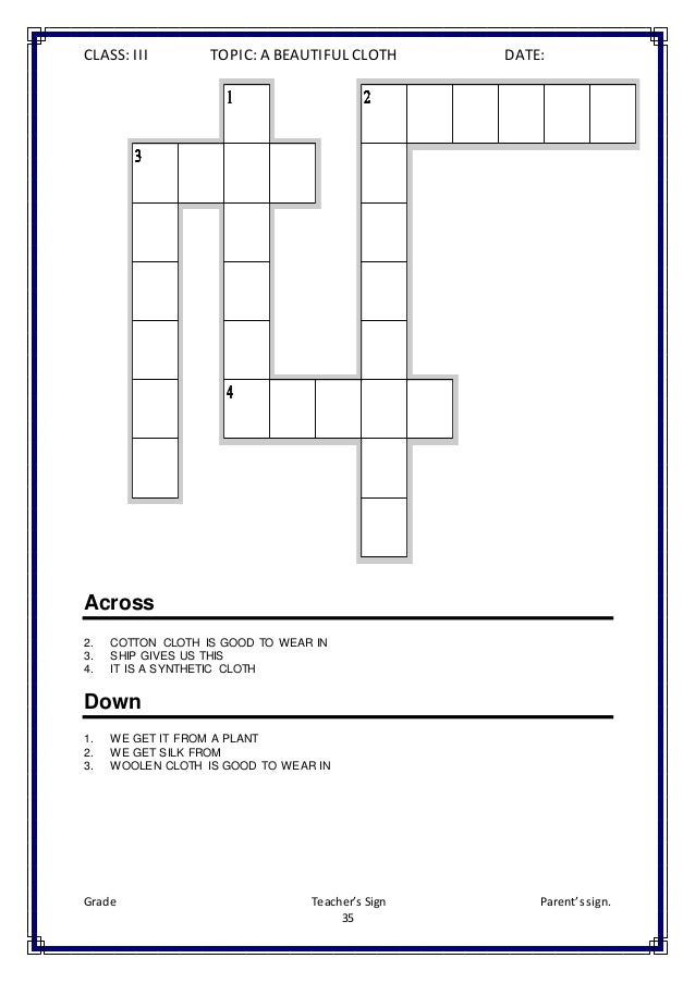 class iii evs worksheets