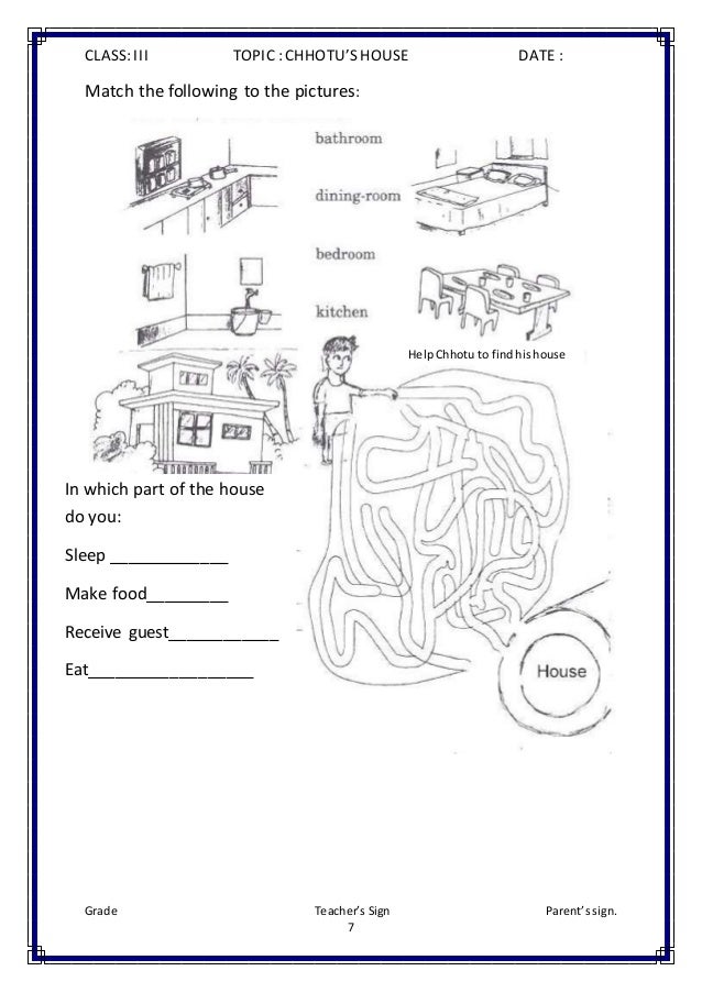 class iii evs worksheets