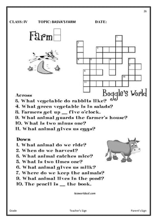 class iv evs worksheets