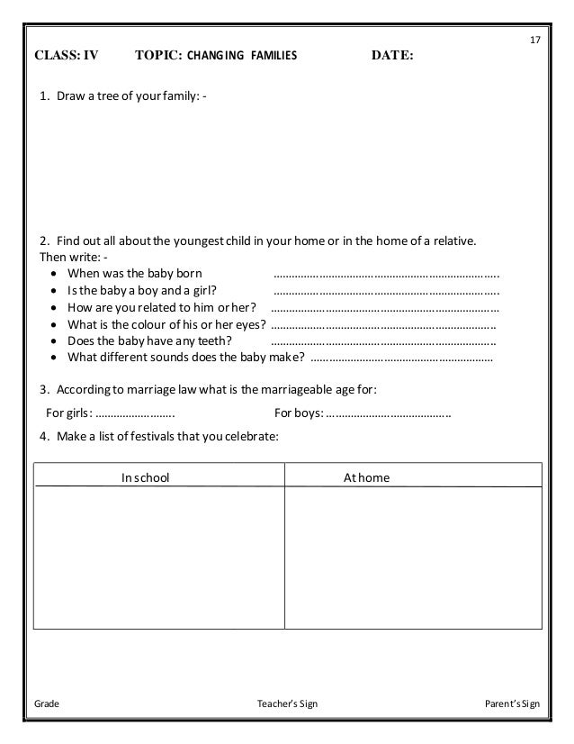 class iv evs worksheets