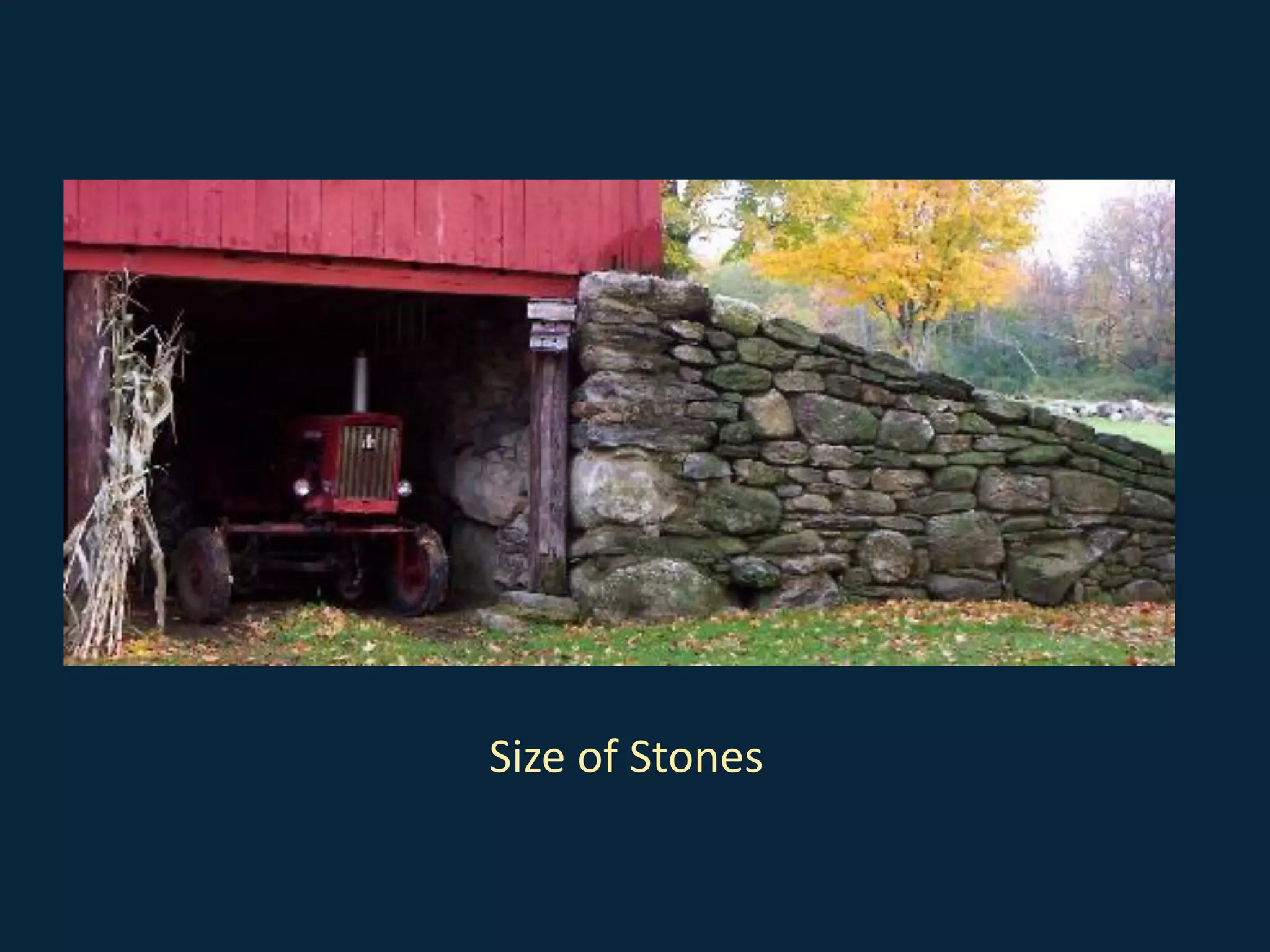 Size of Stones
 