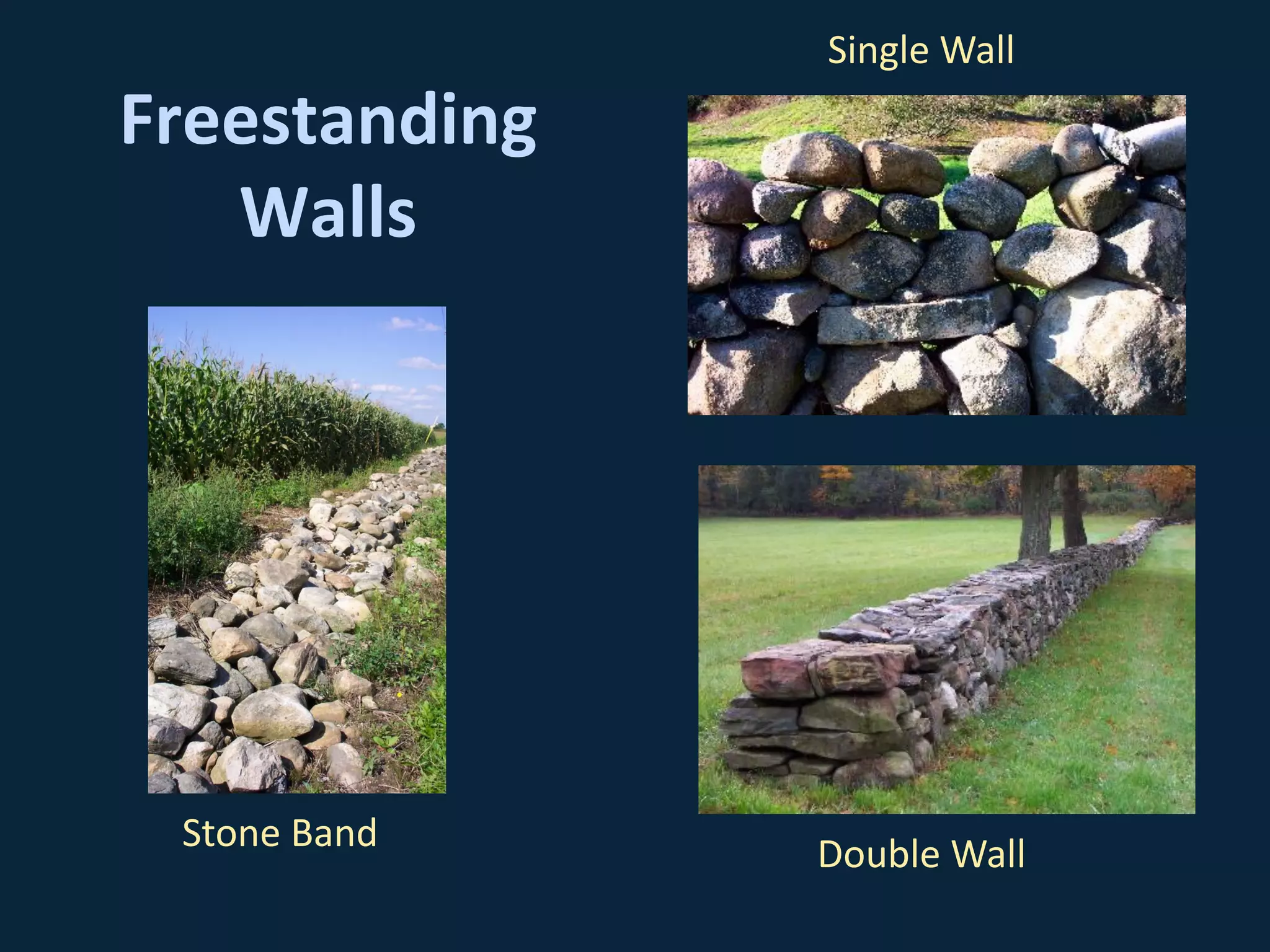 Freestanding
Walls
Double Wall
Stone Band
Single Wall
 