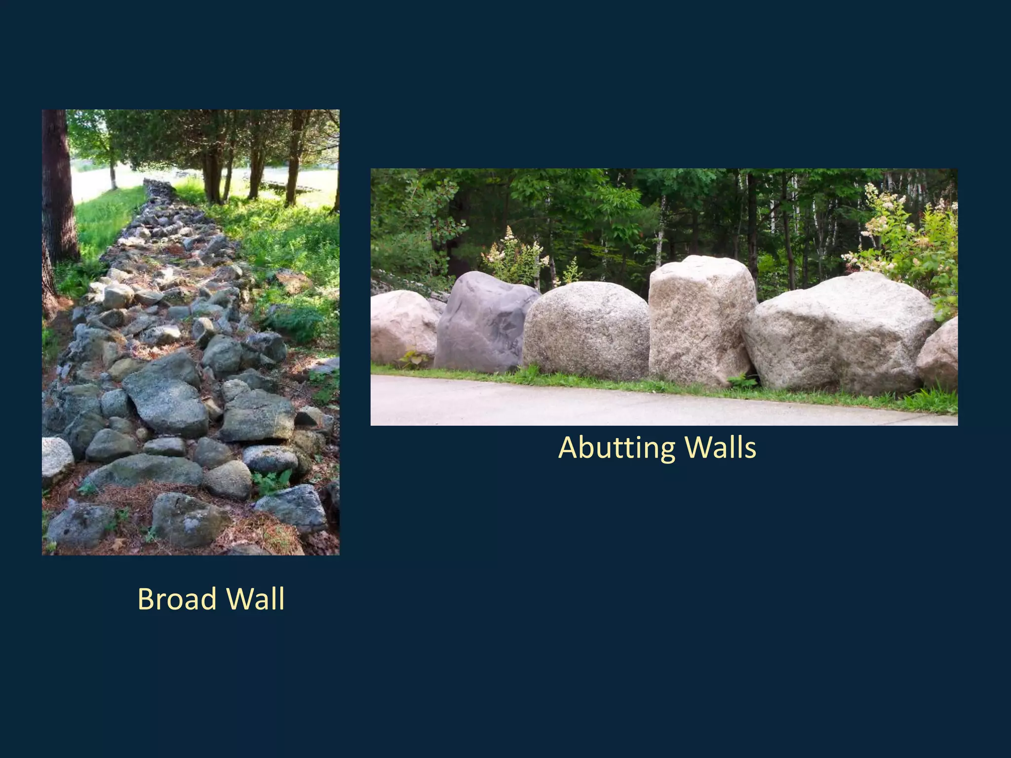 Broad Wall
Abutting Walls
 