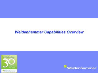 Weidenhammer Capabilities Overview
 