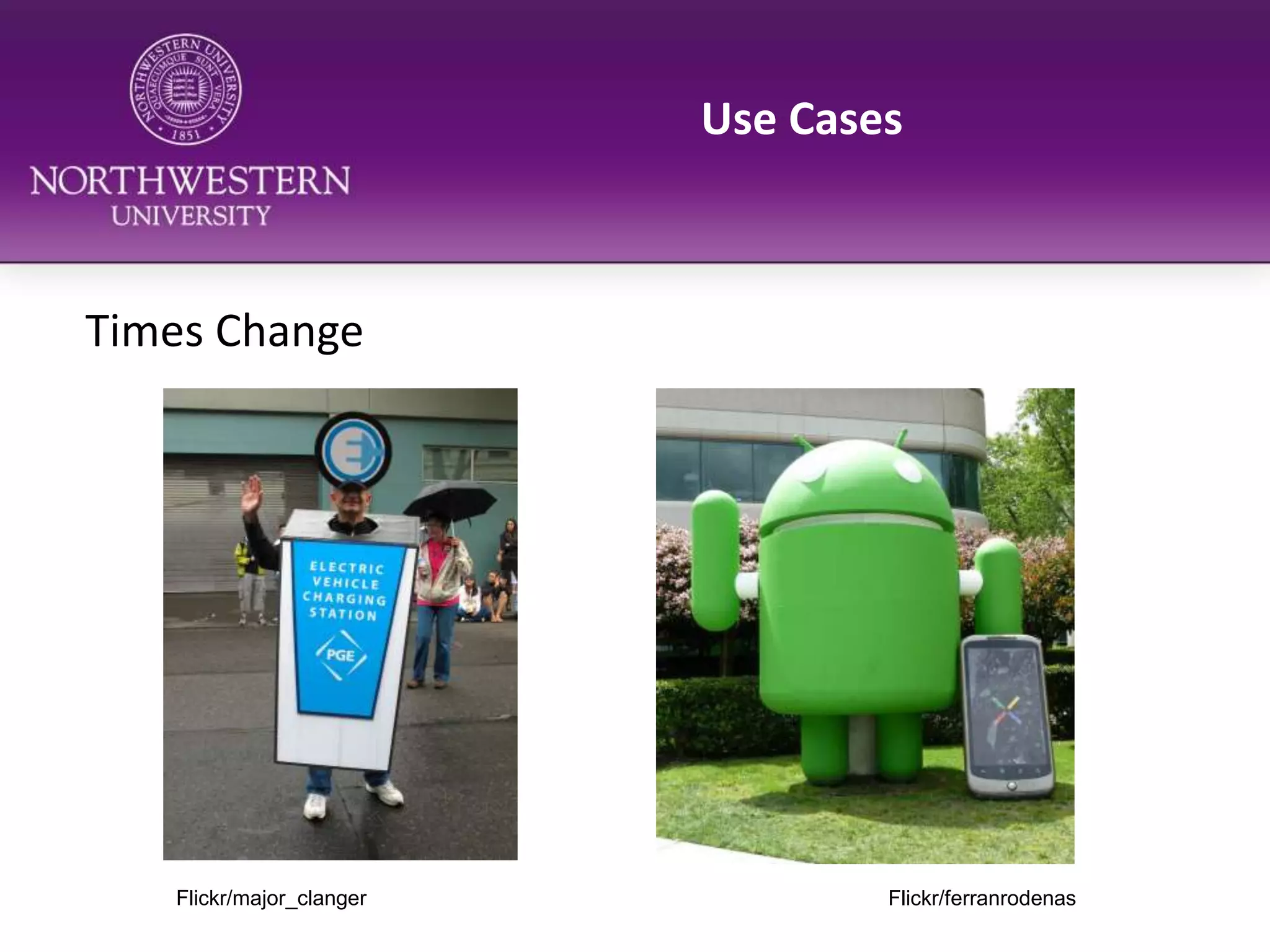 Use CasesTimes ChangeFlickr/major_clangerFlickr/ferranrodenas