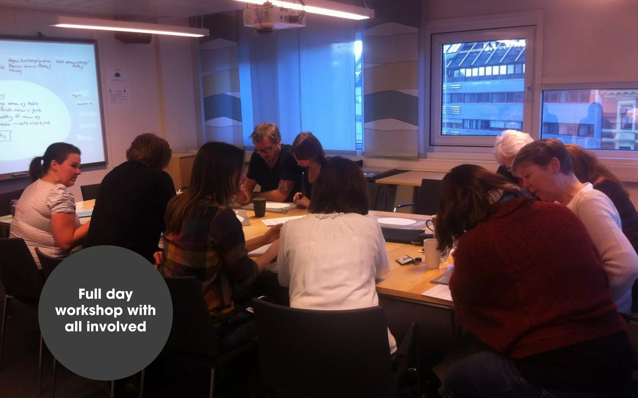 Full day
workshop with
all involved
 