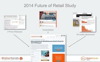 2014 Future of Retail Study

Social Media
3 Press Releases
25 media placements

 