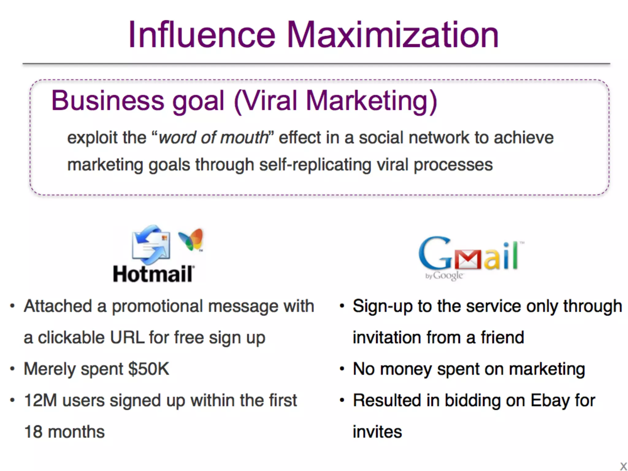 Social Influence
Viral Marketing
Social media analytics
Spread of falsehood and rumors
Interest, trust, referrals
Adoption of innovations
Human and animal epidemics
Expert finding
Behavioral targeting
Feed ranking
“Friends” recommendation
Social search
!12
 