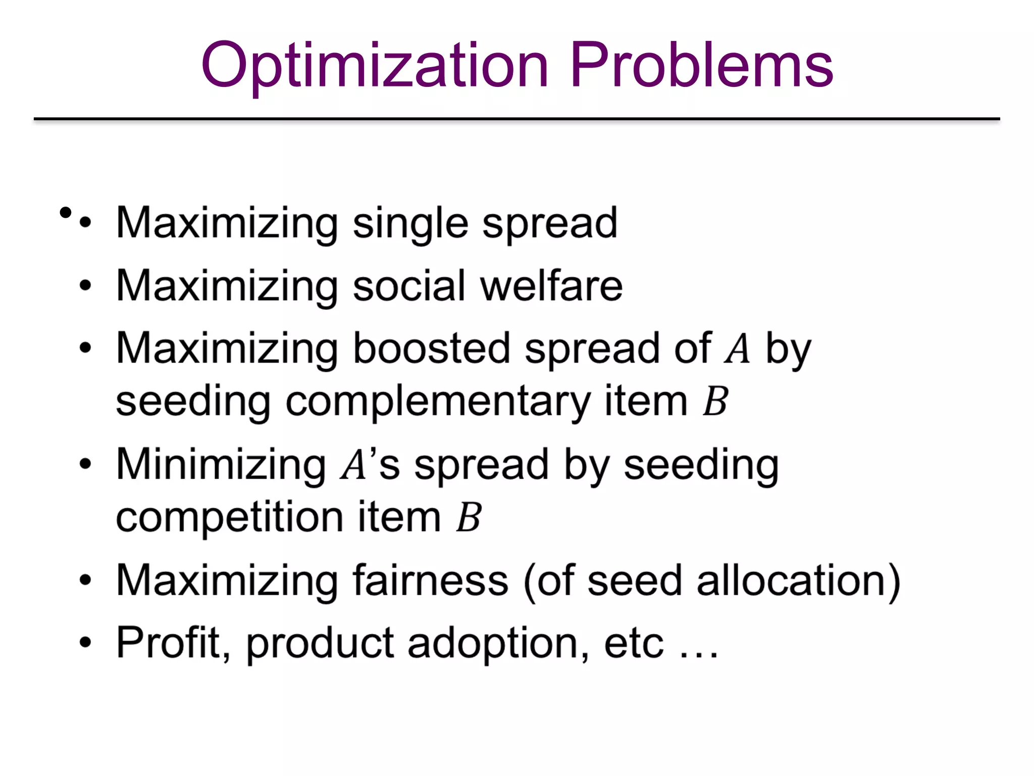 Optimization Problems
•
 