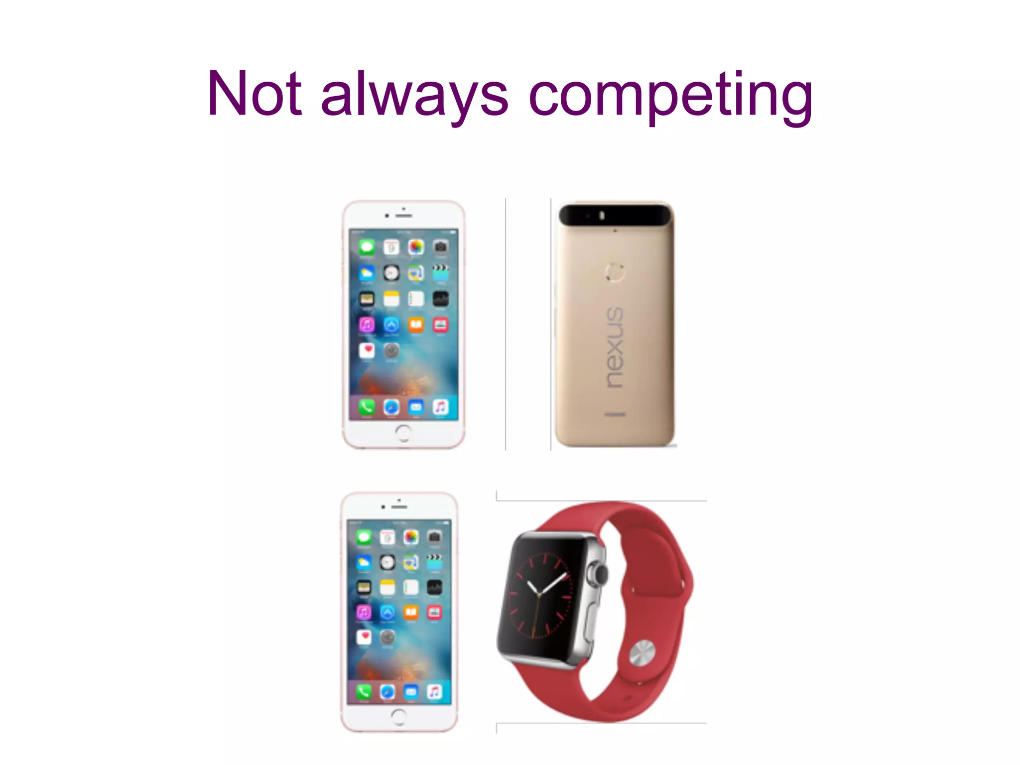 Not always competing
 