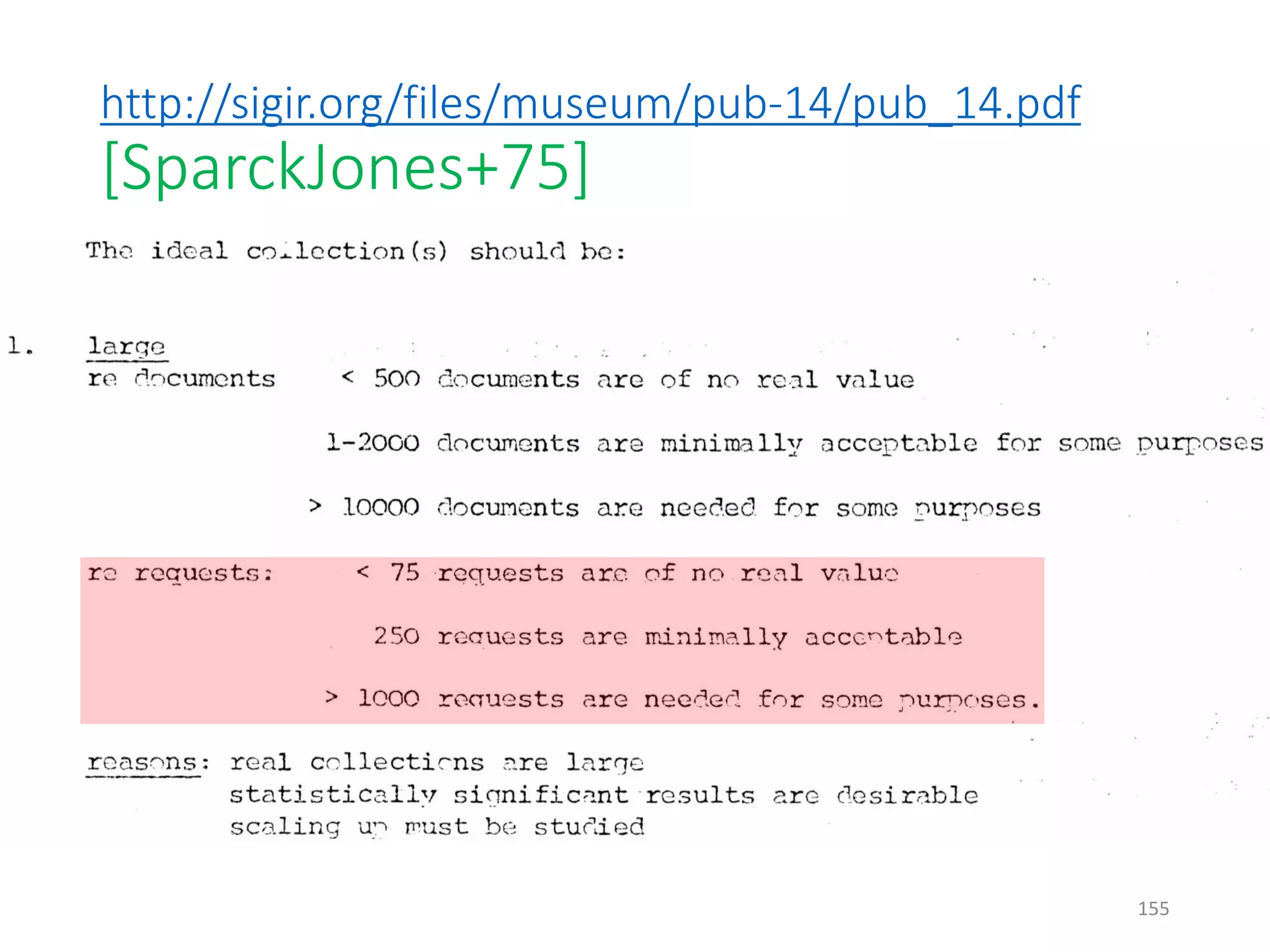 http://sigir.org/files/museum/pub-14/pub_14.pdf
[SparckJones+75]
155
 