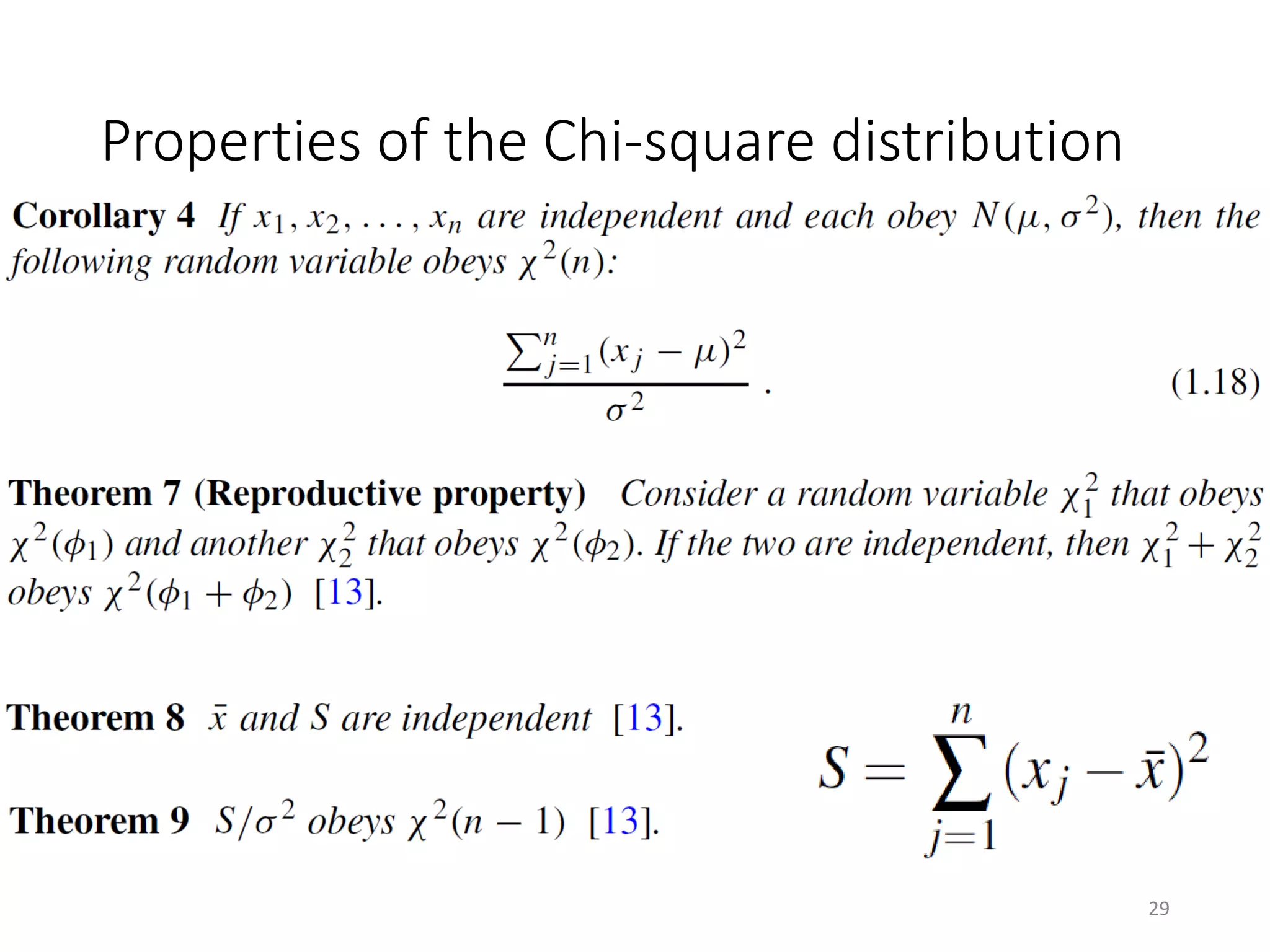 Properties of the Chi-square distribution
29
 