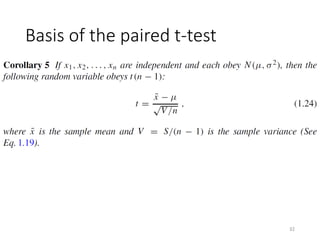 Basis of the paired t-test
32
 