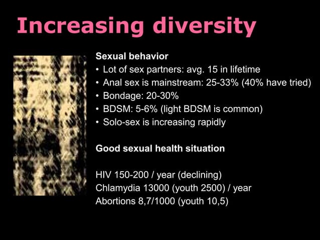 Sex in Finland - Trends, beliefs and relationships | PPTX | Adult