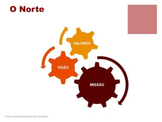O Norte
MISSÃO
VISÃO
VALORES
Todos os direitos reservados @ Lara Selem.
 