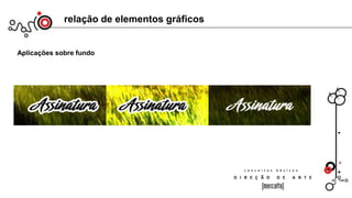 relação de elementos gráficos
Aplicações sobre fundo
IMPORTANTE:
Toda imagem tem um foco principal, dividindo-se em vários focos
principais de atenção em relação ao funo. Na imagem acima, a casa.
De preferência, não utilizar mais que 2 focos para dispersar a visão;
 