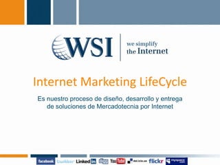 Internet Marketing LifeCycle Es nuestro proceso de diseño, desarrollo y entrega de soluciones de Mercadotecnia por Internet  