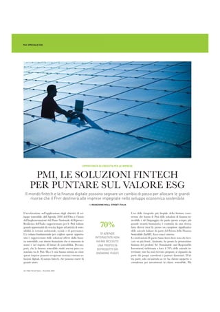 Wall Street Italia dicembre 2021 - ESG e fintech