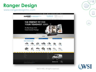 Ranger Design
?2014 WSI. All rights reserved.
www.rangerdesigninc.com
 
