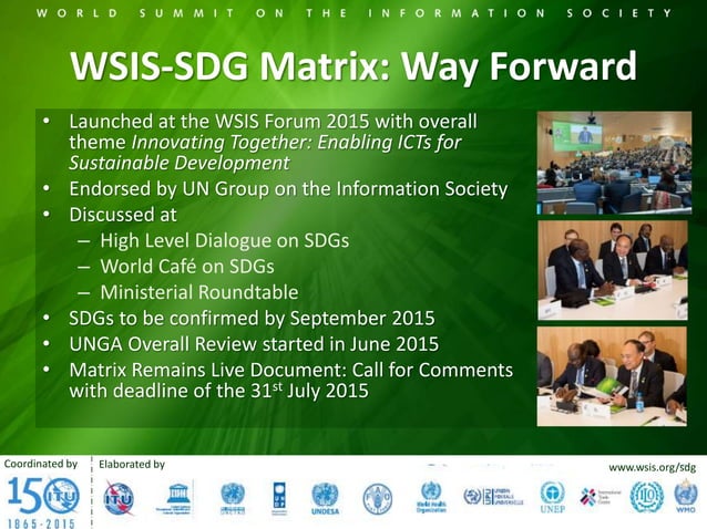 WSIS-SDG Matrix: Linking WSIS Action Lines with Sustainable Development ...