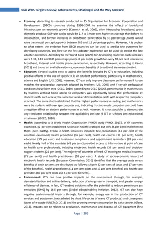 FINAL WSIS TARGETS REVIEW ACHIEVEMENTS, CHALLENGES AND THE WAY FORWARD 