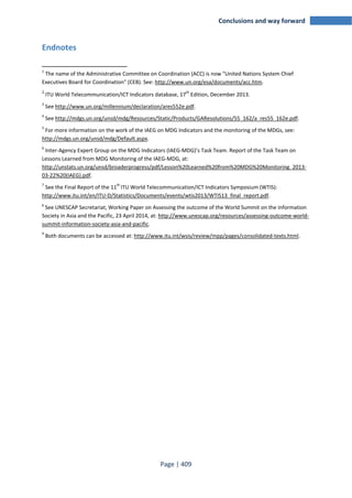 FINAL WSIS TARGETS REVIEW ACHIEVEMENTS, CHALLENGES AND THE WAY FORWARD 