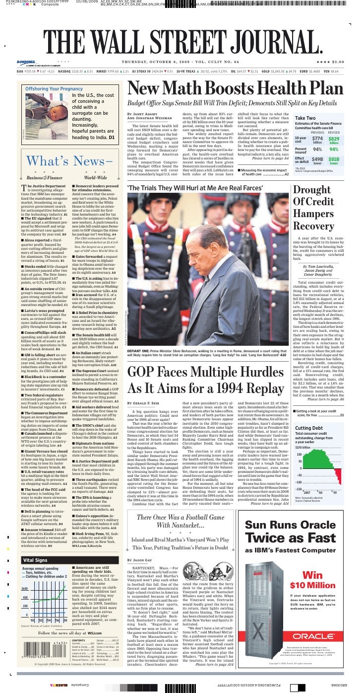 Oracle Ad Wall Street Journal