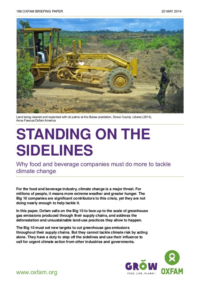 186 OXFAM BRIEFING PAPER 20 MAY 2014
www.oxfam.org
Land being cleared and replanted with oil palms at the Butaw plantation...