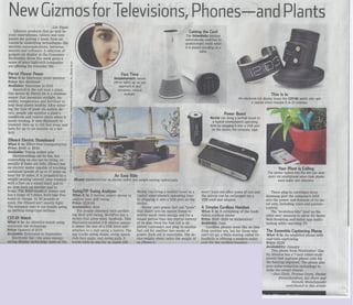 WSJ Print edition - New Gizmos for Televisions, Phones—and Plants