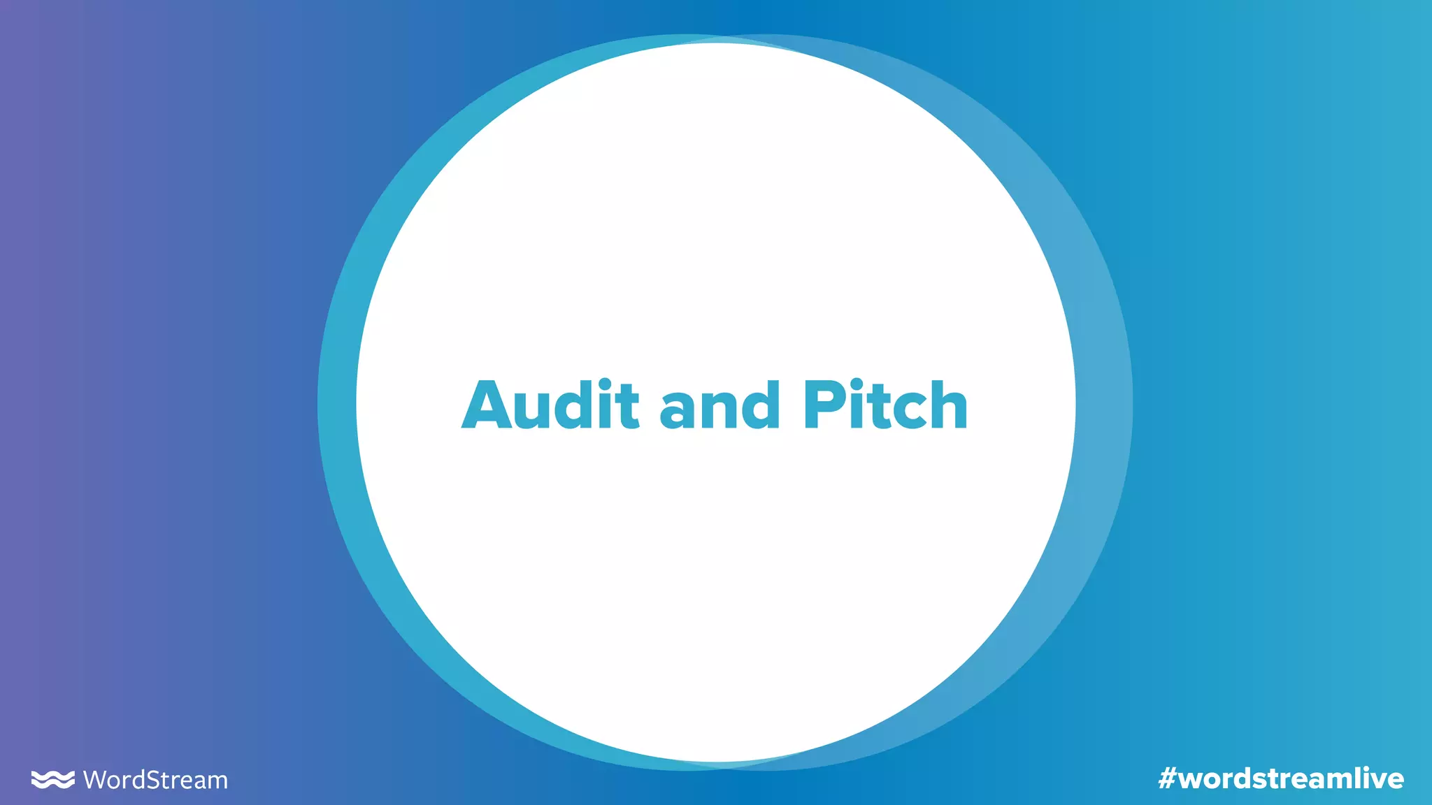 #wordstreamlive
Audit and Pitch
 