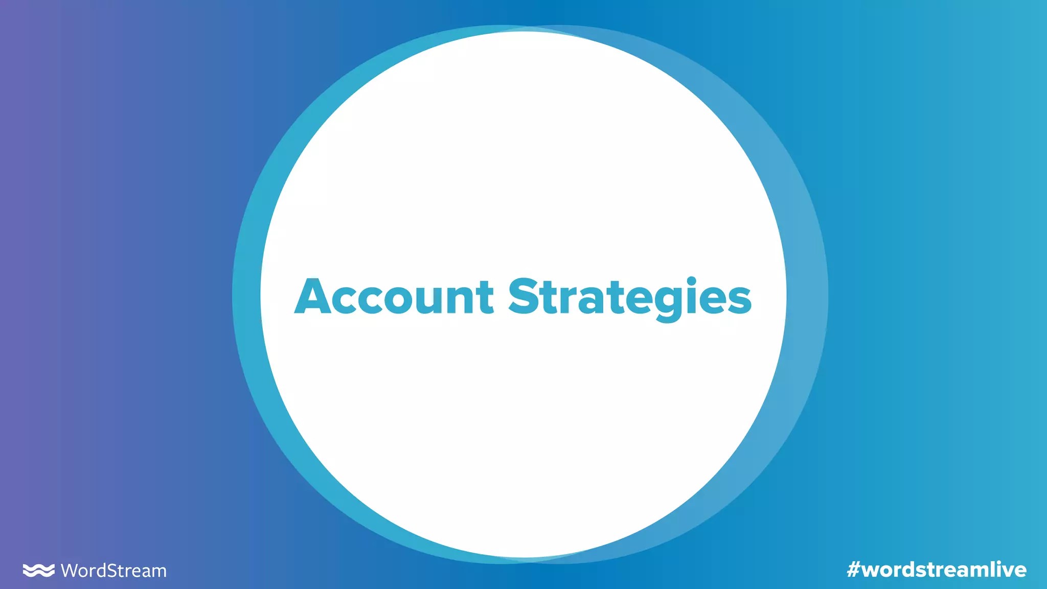 #wordstreamlive
Account Strategies
 