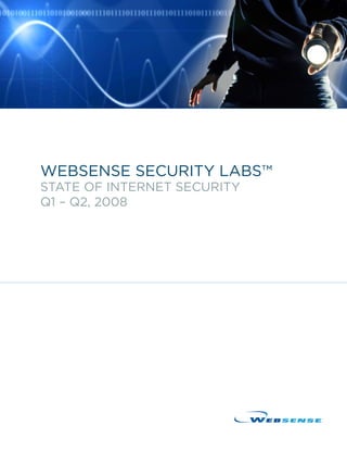 Websense security Labs™
state of internet security
Q1 – Q2, 2008
 
