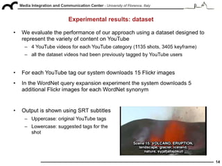 "Tag suggestion and localization in user-generated videos based on social knowledge", ACM SIGMM WSM 2010