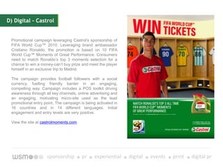 WSM Sponsorship operates as an extension of your marketing team to deliver the following: