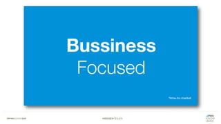 #WISSENTEILEN
Bussiness
Focused
*time-to-market
 