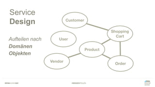 #WISSENTEILEN
Aufteilen nach
Domänen
Objekten
Service
Design
 