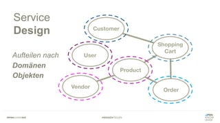 #WISSENTEILEN
Aufteilen nach
Domänen
Objekten
Service
Design
 