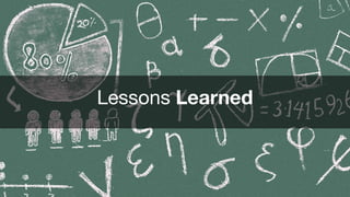 #WISSENTEILEN
Lessons Learned
 