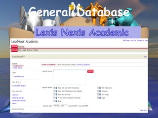 General Database
 